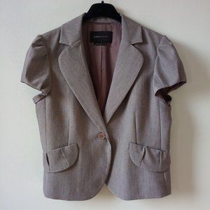 BCBG MaxAzria Grey Short Sleeve Blazer